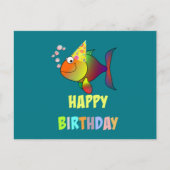 Gelukkige verjaardag, schattige en kleurrijke cart briefkaart (Voorkant)