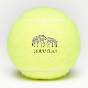 Gelukkige Verjaardag, Schattige Kenia Zebras Tenni Tennisballen