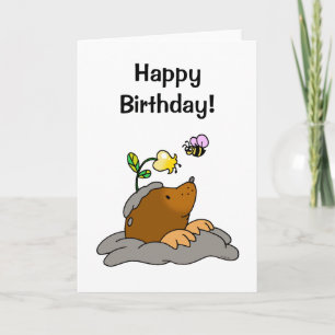 Gelukkige verjaardag! (schattige mol) kaart