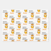 Gelukkige verjaardag schattige tijger aangepaste n inpakpapier vel (Voorkant 2)