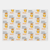 Gelukkige verjaardag schattige tijger aangepaste n inpakpapier vel (Voorkant)