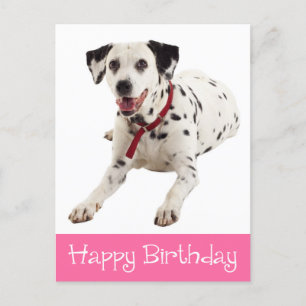Gelukkige Verjaardag Schattigee Dalmatische Puppy  Briefkaart