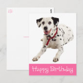 Gelukkige Verjaardag Schattigee Dalmatische Puppy  Briefkaart (Voorkant / Achterkant)