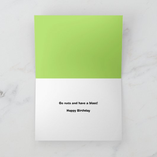 Gelukkige Verjaardag Schattigee Eekhoorn in Party  Feestdagen Kaart (Binnen)