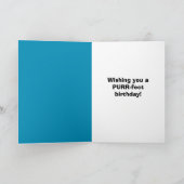 Gelukkige Verjaardag Schattigee Kat in Party Pet H Feestdagen Kaart (Binnen)