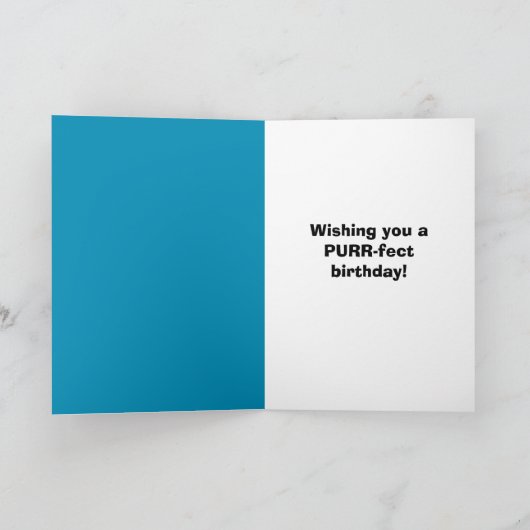 Gelukkige Verjaardag Schattigee Kat in Party Pet H Feestdagen Kaart (Binnen)