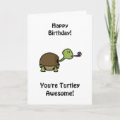 Gelukkige Verjaardag - Schildpad Kaart (Voorkant)