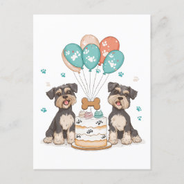 Gelukkige verjaardag Schnauzer honden Briefkaart