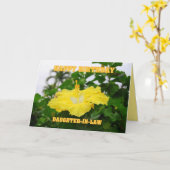 Gelukkige verjaardag schoondochter Deep Yellow Hib Kaart (Gele Bloem)