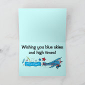 Gelukkige verjaardag schoonzoon vliegtuig kaart (Binnen)