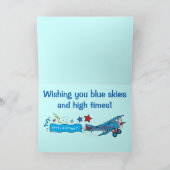 Gelukkige verjaardag schoonzoon vliegtuig kaart (Binnen)