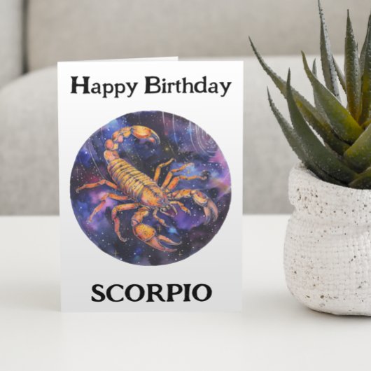 Gelukkige Verjaardag Scorpio Zodiac Kaart
