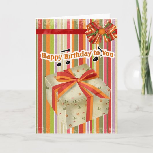 Gelukkige Verjaardag - Scrapbook Kaart (Voorkant)