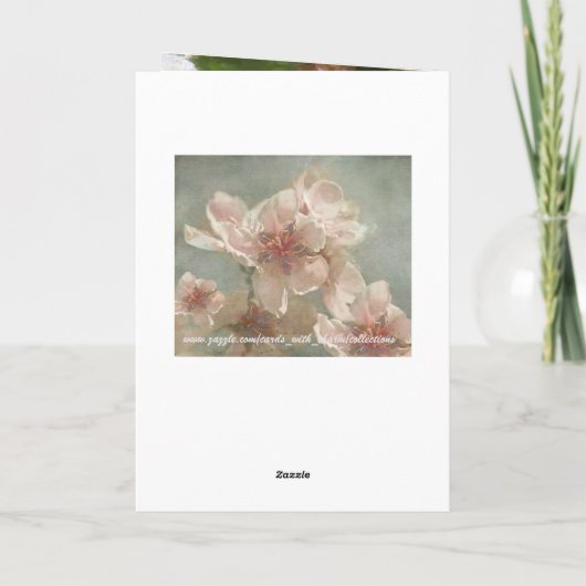 Gelukkige Verjaardag serene bloemenkaart Kaart (Achterkant)