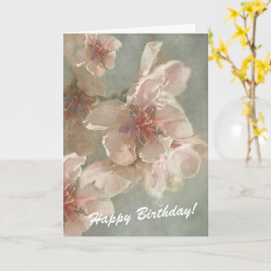 Gelukkige Verjaardag serene bloemenkaart Kaart (Gele Bloem)