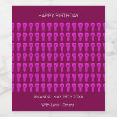 Gelukkige Verjaardag, Silhouette Djembe Drum Patro Wijn Etiket (Enkel label)