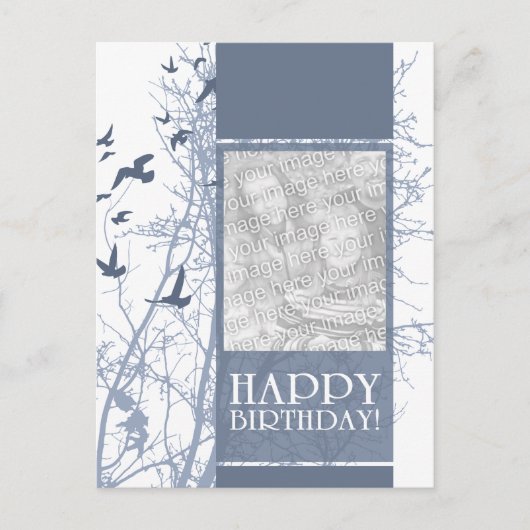 gelukkige verjaardag (silhouscreen) briefkaart (Voorkant)
