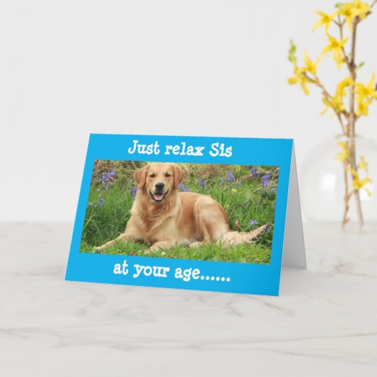 GELUKKIGE VERJAARDAG ***SIS*** RUST OP JE VERJAARD KAART (Gele Bloem)