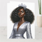 Gelukkige Verjaardag Sista Melanine Vrouw Zwart Vr Kaart (Achterkant)