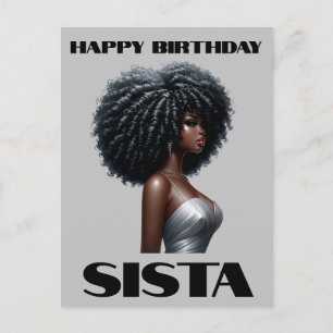 Gelukkige Verjaardag Sista Zwart Meisje Magisch Me Feestdagenkaart