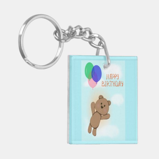 Gelukkige verjaardag sleutelhanger (Voorkant Links)