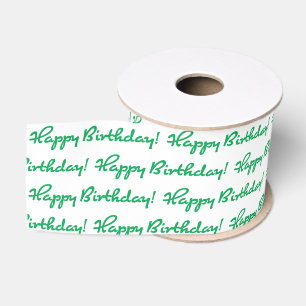 Gelukkige verjaardag! Small Pattern Green Casual S Grosgrain Lint