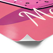 Gelukkige Verjaardag Sneeuwroomijs Kawaii Schattig Perfect Poster (Hoek)