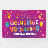 gelukkige verjaardag spandoek (Horizontaal)
