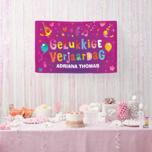 gelukkige verjaardag spandoek