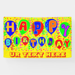 Gelukkige verjaardag spandoek