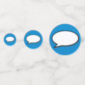 GELUKKIGE VERJAARDAG Speech Bubble Fun Retro Strip Confetti (Voorkanten)