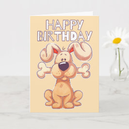 Gelukkige Verjaardag Speelse Puppy Hond Kaart