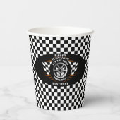 Gelukkige Verjaardag Sport Auto Racing Feest Papieren Bekers (Achterkant)