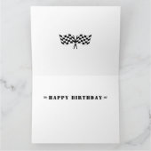 Gelukkige Verjaardag Sport Auto Racing Geruite Vla Kaart (Binnen)