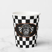 Gelukkige Verjaardag Sport Auto Racing Party Suppl Papieren Bekers (Achterkant)