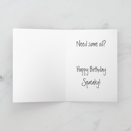 Gelukkige verjaardag Squeaky! Kaart (Binnen)