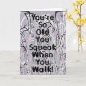 Gelukkige verjaardag Squeaky! Kaart (Gele Bloem)