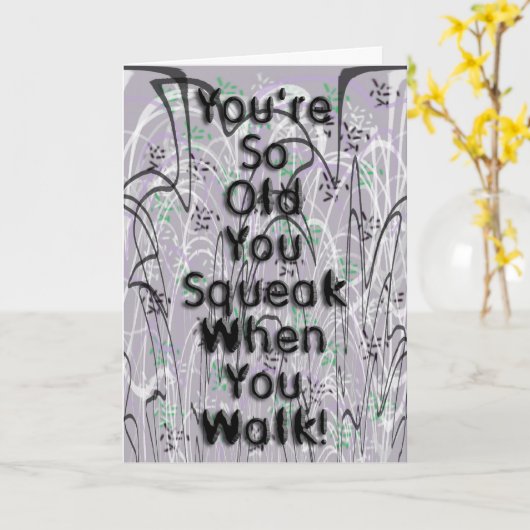 Gelukkige verjaardag Squeaky! Kaart (Gele Bloem)