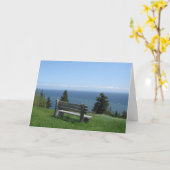 Gelukkige Verjaardag-St George Bench Kaart (Gele Bloem)