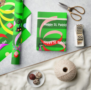 Gelukkige Verjaardag St. Patrick's Day Wrapping Pa Cadeaupapier