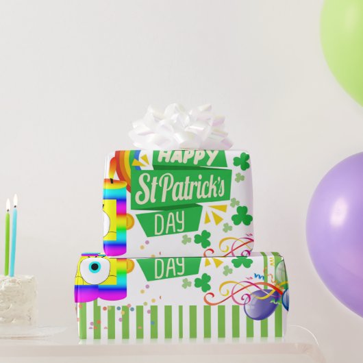 Gelukkige Verjaardag St. Patrick's Day Wrapping Pa Cadeaupapier (Feestgeschenken)