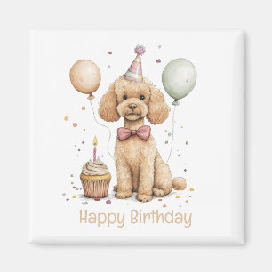 Gelukkige verjaardag Standaard Poodle Hond Magneet