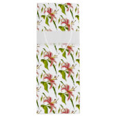 Gelukkige Verjaardag Stargazer Lily Foto Patroon Wijn Cadeautas (Achterkant)