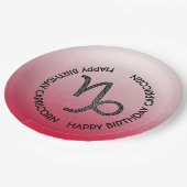 Gelukkige Verjaardag Steenbok Horoscoop Zodiac Papieren Bordje (Gekanteld)