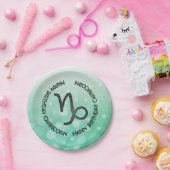 Gelukkige Verjaardag Steenbok Horoscoop Zodiac Papieren Bordje (Feest)