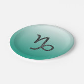 Gelukkige Verjaardag Steenbok Horoscoop Zodiac Papieren Bordje (Gekanteld)