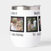 Gelukkige Verjaardag Stemless Wijn Tumbler, (Links)