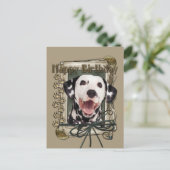 Gelukkige Verjaardag - Stenen Pootjes - Dalmatisch Briefkaart (Staand voorkant)