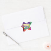 Gelukkige verjaardag ster sticker (Envelop)