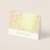 Gelukkige verjaardag, sterren en vuurwerk folie kaarten (Voorkant)